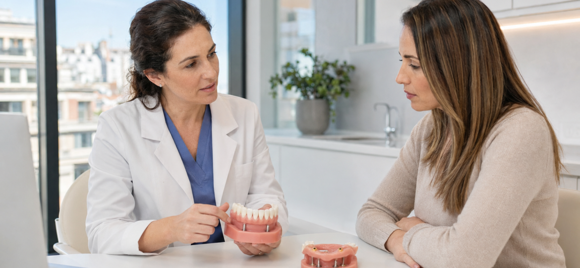 Prótesis fija o sobredentadura sobre implantes