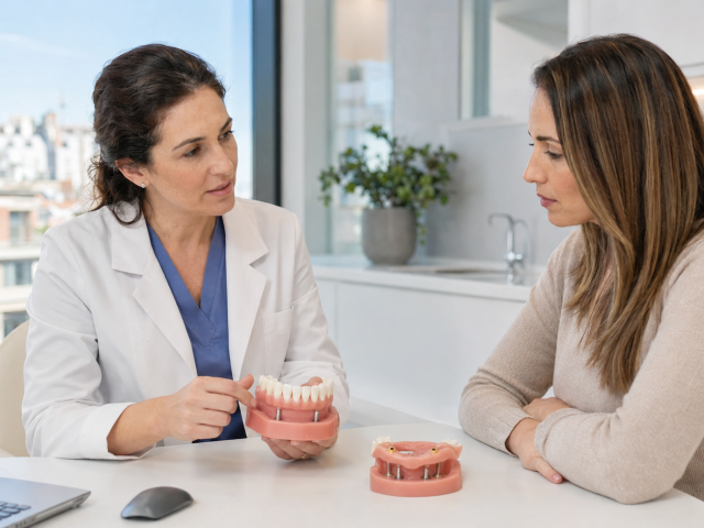 Prótesis fija o sobredentadura sobre implantes